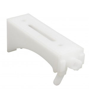 2 Supports face blanc pour rail 25x10,5 80mm