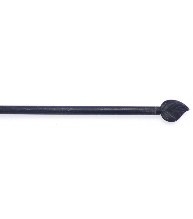 1 Tringle Feuille noir brossé 70-110cm D10