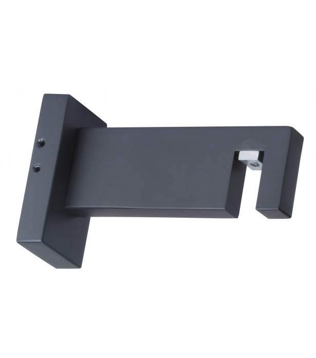 Support ouvert rectangle noir mat 85mm D33X11,5