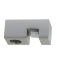Support plafond rail33x11,5 rectangle nickel givré