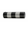 2 Embouts Cylindre bicolor nickel noir/brossé D19