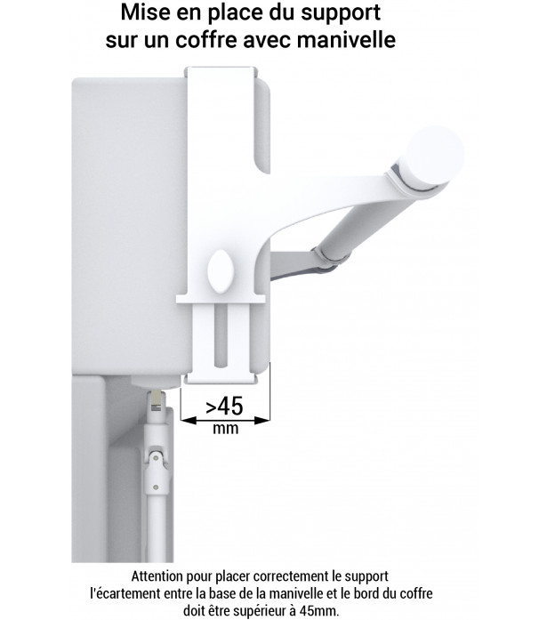 2 Supports coffre volet roulant  blanc D28/20