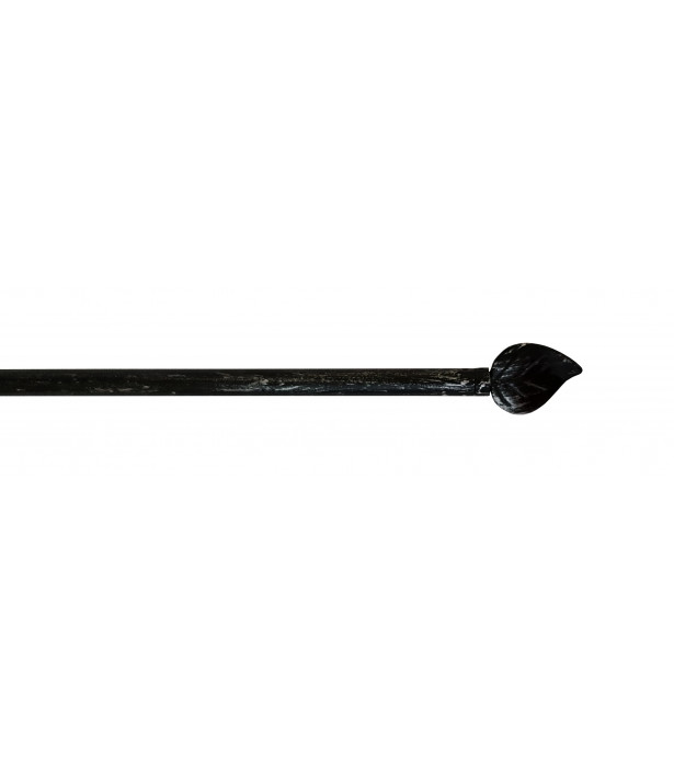 1 Tringle Feuille noir brossé 70-120cm D10